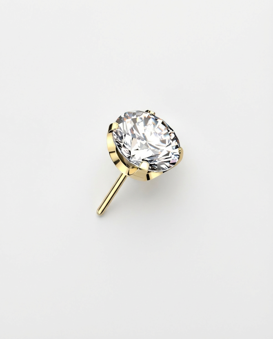 Aubree Flatback – Groovy Peach Piercing Co