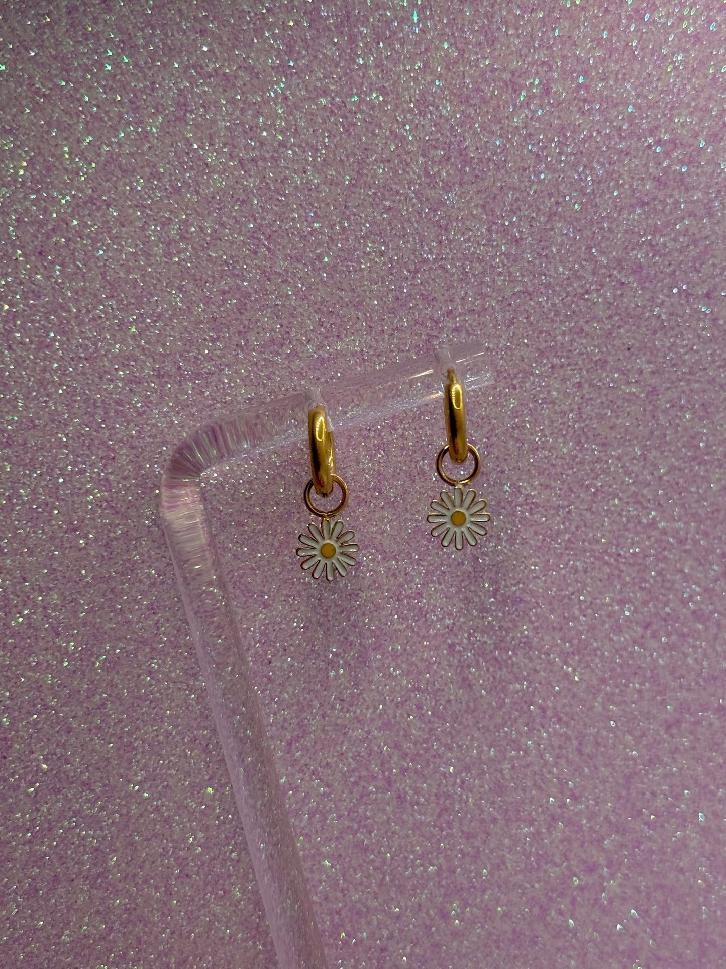 Whoopsie Daisy Enamel Hoops