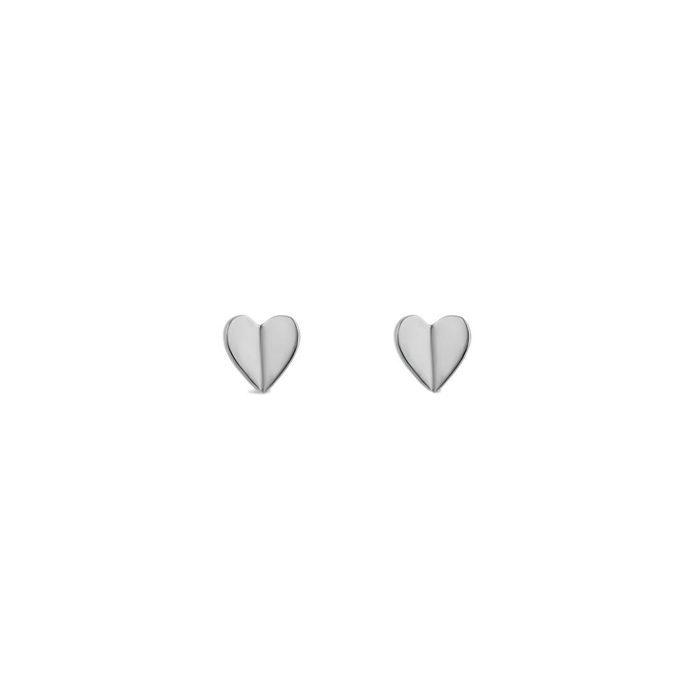 Origami Heart Stud