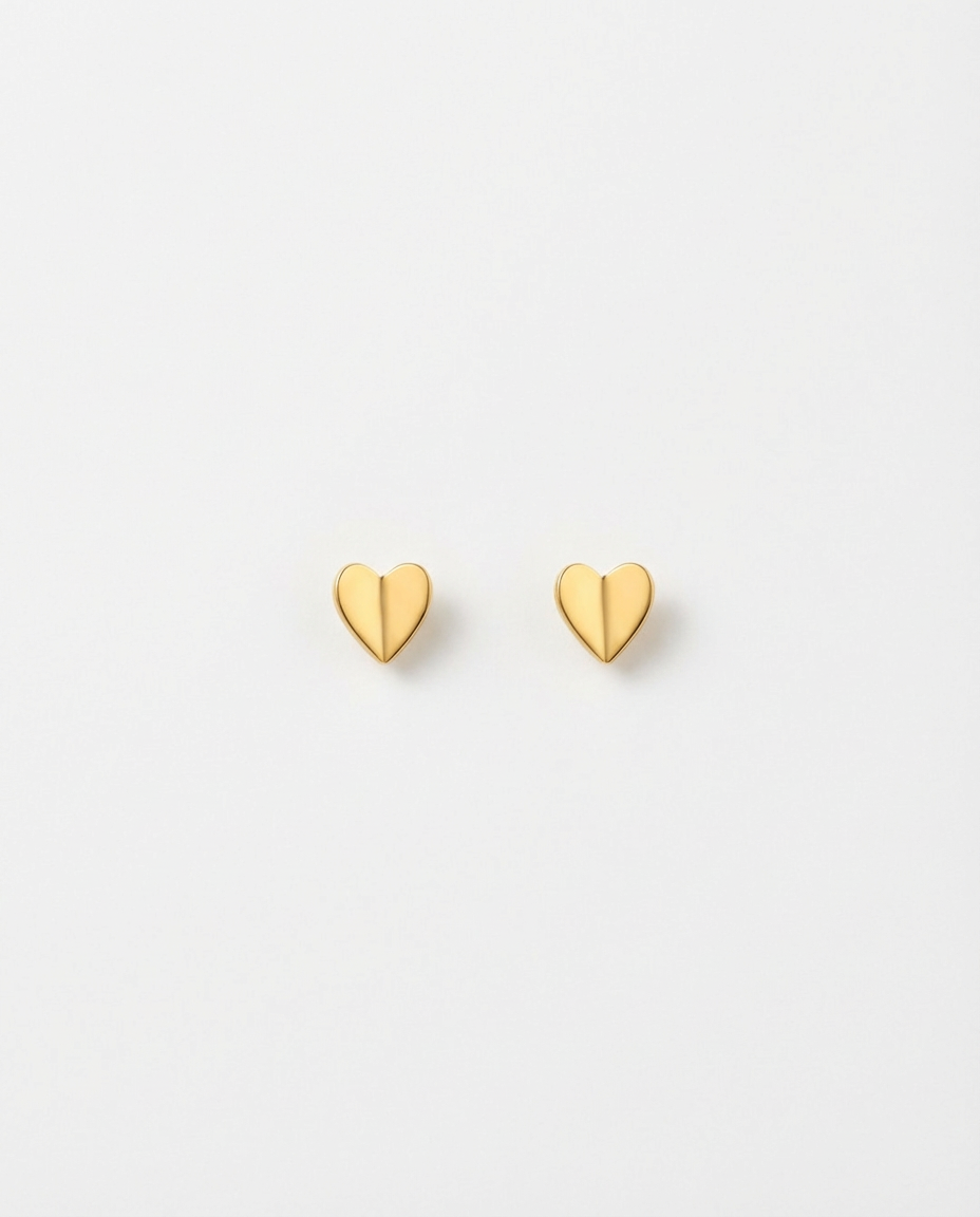 Origami Heart Stud