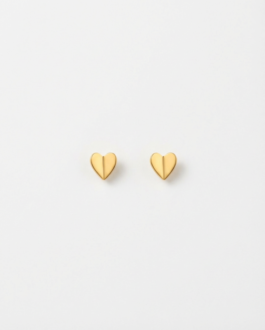 Origami Heart Stud