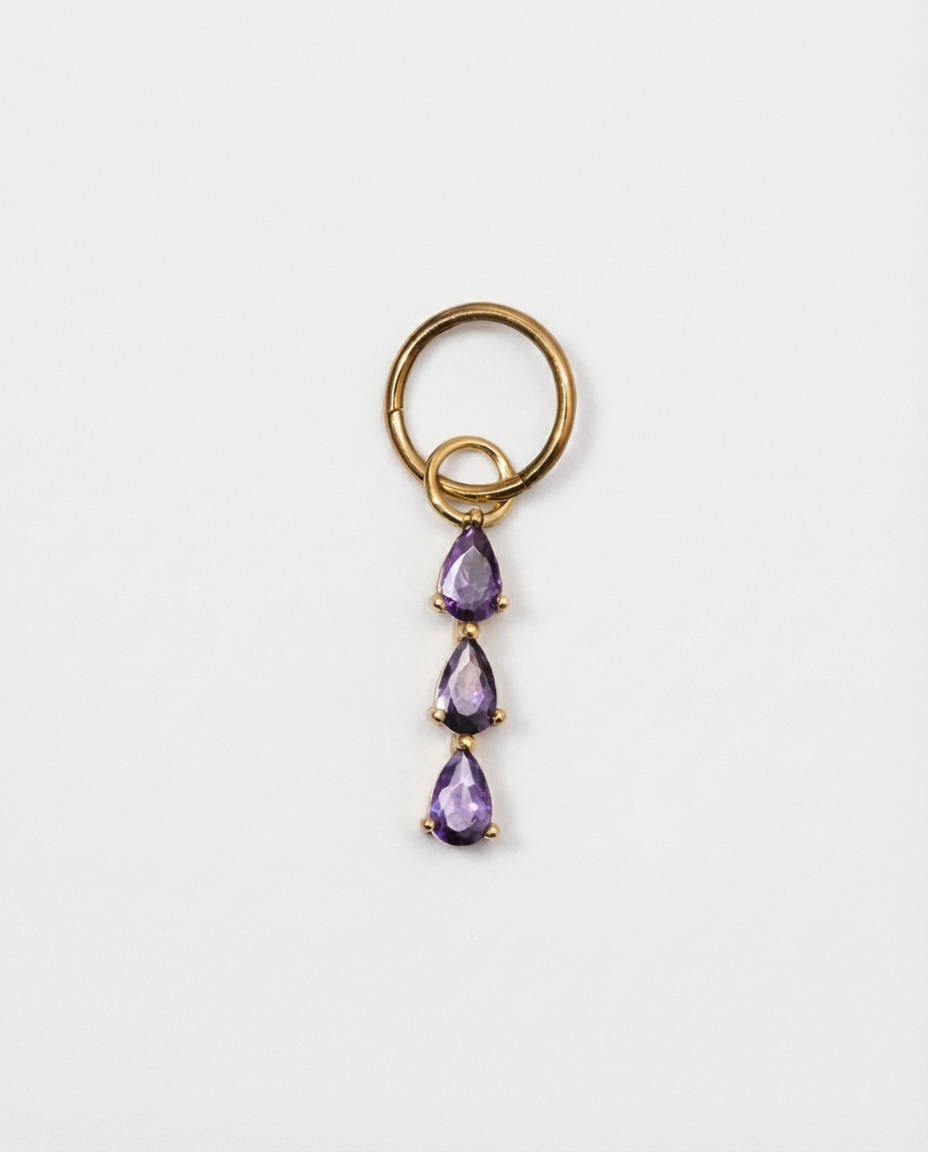 Lavender Drop Charm