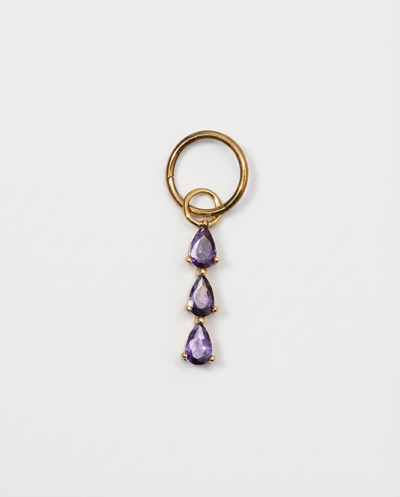 Lavender Drop Charm