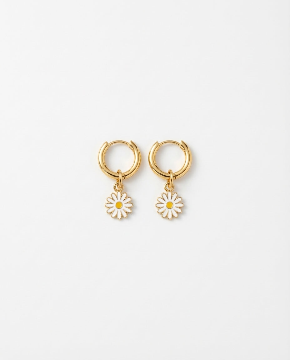 Whoopsie Daisy Enamel Hoops