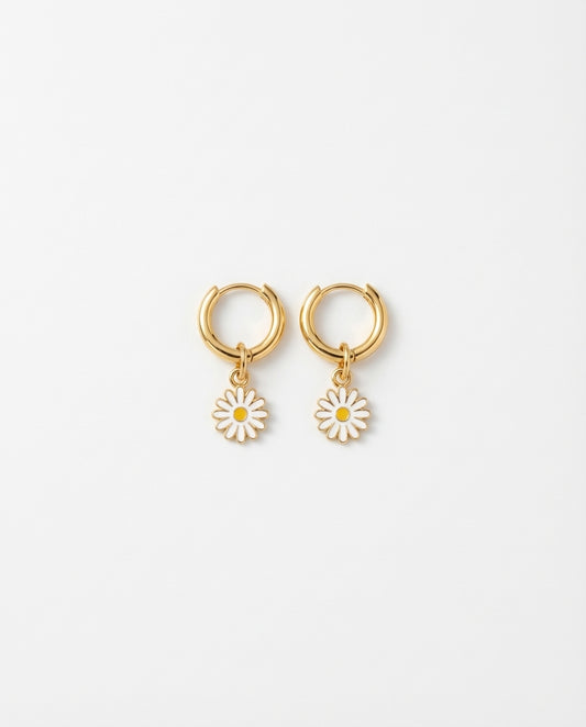 Whoopsie Daisy Enamel Hoops