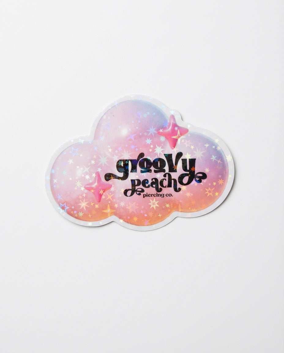 Groovy Cloud Sticker