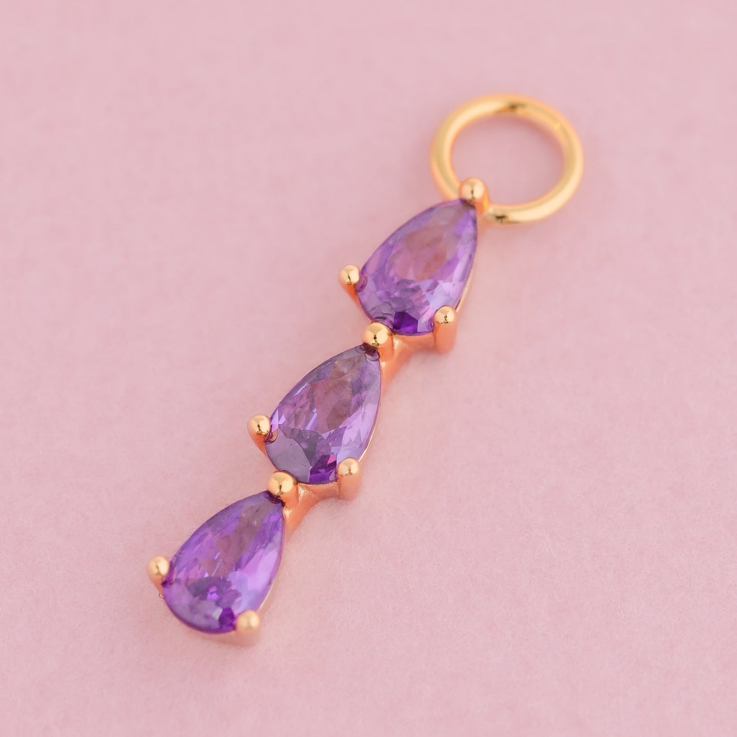 Lavender Drop Charm